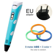 Load image into Gallery viewer, Myriwell 3D Pen LED Screen DIY 3D Printing Pen 100m ABS Filament Creative Toy Gift For Kids Design Drawing
