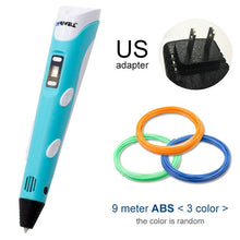 Load image into Gallery viewer, Myriwell 3D Pen LED Screen DIY 3D Printing Pen 100m ABS Filament Creative Toy Gift For Kids Design Drawing
