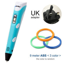 Load image into Gallery viewer, Myriwell 3D Pen LED Screen DIY 3D Printing Pen 100m ABS Filament Creative Toy Gift For Kids Design Drawing
