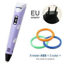 Load image into Gallery viewer, Myriwell 3D Pen LED Screen DIY 3D Printing Pen 100m ABS Filament Creative Toy Gift For Kids Design Drawing
