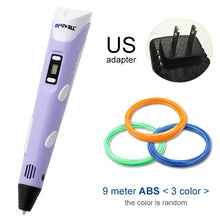 Load image into Gallery viewer, Myriwell 3D Pen LED Screen DIY 3D Printing Pen 100m ABS Filament Creative Toy Gift For Kids Design Drawing
