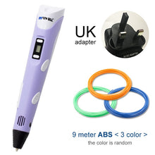 Load image into Gallery viewer, Myriwell 3D Pen LED Screen DIY 3D Printing Pen 100m ABS Filament Creative Toy Gift For Kids Design Drawing
