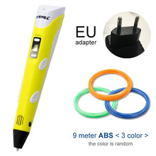 Load image into Gallery viewer, Myriwell 3D Pen LED Screen DIY 3D Printing Pen 100m ABS Filament Creative Toy Gift For Kids Design Drawing
