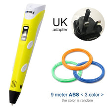 Load image into Gallery viewer, Myriwell 3D Pen LED Screen DIY 3D Printing Pen 100m ABS Filament Creative Toy Gift For Kids Design Drawing

