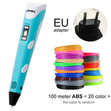 Load image into Gallery viewer, Myriwell 3D Pen LED Screen DIY 3D Printing Pen 100m ABS Filament Creative Toy Gift For Kids Design Drawing
