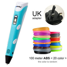 Load image into Gallery viewer, Myriwell 3D Pen LED Screen DIY 3D Printing Pen 100m ABS Filament Creative Toy Gift For Kids Design Drawing
