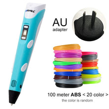 Load image into Gallery viewer, Myriwell 3D Pen LED Screen DIY 3D Printing Pen 100m ABS Filament Creative Toy Gift For Kids Design Drawing
