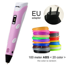 Load image into Gallery viewer, Myriwell 3D Pen LED Screen DIY 3D Printing Pen 100m ABS Filament Creative Toy Gift For Kids Design Drawing
