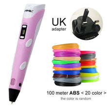 Load image into Gallery viewer, Myriwell 3D Pen LED Screen DIY 3D Printing Pen 100m ABS Filament Creative Toy Gift For Kids Design Drawing
