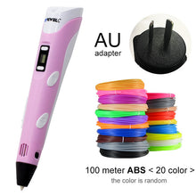 Load image into Gallery viewer, Myriwell 3D Pen LED Screen DIY 3D Printing Pen 100m ABS Filament Creative Toy Gift For Kids Design Drawing
