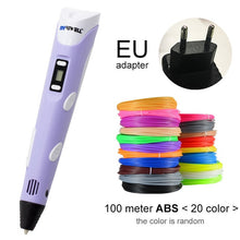 Load image into Gallery viewer, Myriwell 3D Pen LED Screen DIY 3D Printing Pen 100m ABS Filament Creative Toy Gift For Kids Design Drawing
