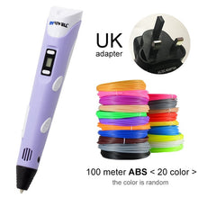 Load image into Gallery viewer, Myriwell 3D Pen LED Screen DIY 3D Printing Pen 100m ABS Filament Creative Toy Gift For Kids Design Drawing
