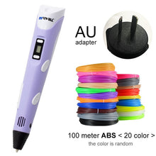 Load image into Gallery viewer, Myriwell 3D Pen LED Screen DIY 3D Printing Pen 100m ABS Filament Creative Toy Gift For Kids Design Drawing
