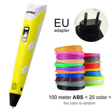 Load image into Gallery viewer, Myriwell 3D Pen LED Screen DIY 3D Printing Pen 100m ABS Filament Creative Toy Gift For Kids Design Drawing

