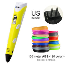 Load image into Gallery viewer, Myriwell 3D Pen LED Screen DIY 3D Printing Pen 100m ABS Filament Creative Toy Gift For Kids Design Drawing
