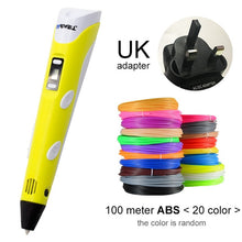 Load image into Gallery viewer, Myriwell 3D Pen LED Screen DIY 3D Printing Pen 100m ABS Filament Creative Toy Gift For Kids Design Drawing
