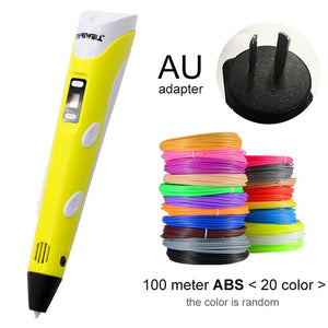 Myriwell 3D Pen LED Screen DIY 3D Printing Pen 100m ABS Filament Creative Toy Gift For Kids Design Drawing