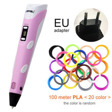 Load image into Gallery viewer, Myriwell 3D Pen LED Screen DIY 3D Printing Pen 100m ABS Filament Creative Toy Gift For Kids Design Drawing
