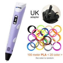 Load image into Gallery viewer, Myriwell 3D Pen LED Screen DIY 3D Printing Pen 100m ABS Filament Creative Toy Gift For Kids Design Drawing
