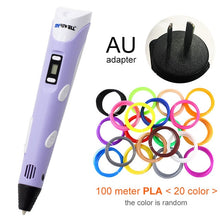 Load image into Gallery viewer, Myriwell 3D Pen LED Screen DIY 3D Printing Pen 100m ABS Filament Creative Toy Gift For Kids Design Drawing
