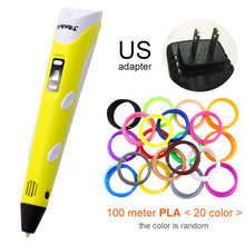 Load image into Gallery viewer, Myriwell 3D Pen LED Screen DIY 3D Printing Pen 100m ABS Filament Creative Toy Gift For Kids Design Drawing
