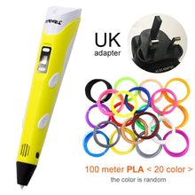 Load image into Gallery viewer, Myriwell 3D Pen LED Screen DIY 3D Printing Pen 100m ABS Filament Creative Toy Gift For Kids Design Drawing
