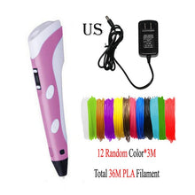 Load image into Gallery viewer, Dikale 3D Printing Pen DIY 3D Pen Pencil 3D Drawing Pen Stift PLA Filament For Kid Child Education Creative Toys Birthday Gifts
