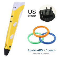 Load image into Gallery viewer, Myriwell 3D Pen Original DIY 3D Printing Pen With 100M ABS/PLA Filament Creative Toy Gift For Kids Design Drawing
