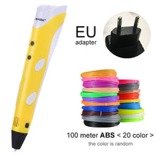 Load image into Gallery viewer, Myriwell 3D Pen Original DIY 3D Printing Pen With 100M ABS/PLA Filament Creative Toy Gift For Kids Design Drawing
