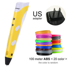 Load image into Gallery viewer, Myriwell 3D Pen Original DIY 3D Printing Pen With 100M ABS/PLA Filament Creative Toy Gift For Kids Design Drawing
