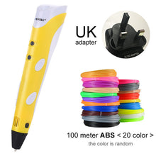 Load image into Gallery viewer, Myriwell 3D Pen Original DIY 3D Printing Pen With 100M ABS/PLA Filament Creative Toy Gift For Kids Design Drawing
