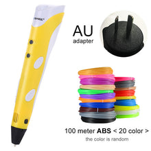 Load image into Gallery viewer, Myriwell 3D Pen Original DIY 3D Printing Pen With 100M ABS/PLA Filament Creative Toy Gift For Kids Design Drawing
