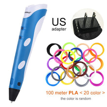Load image into Gallery viewer, Myriwell 3D Pen Original DIY 3D Printing Pen With 100M ABS/PLA Filament Creative Toy Gift For Kids Design Drawing
