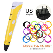 Load image into Gallery viewer, Myriwell 3D Pen Original DIY 3D Printing Pen With 100M ABS/PLA Filament Creative Toy Gift For Kids Design Drawing
